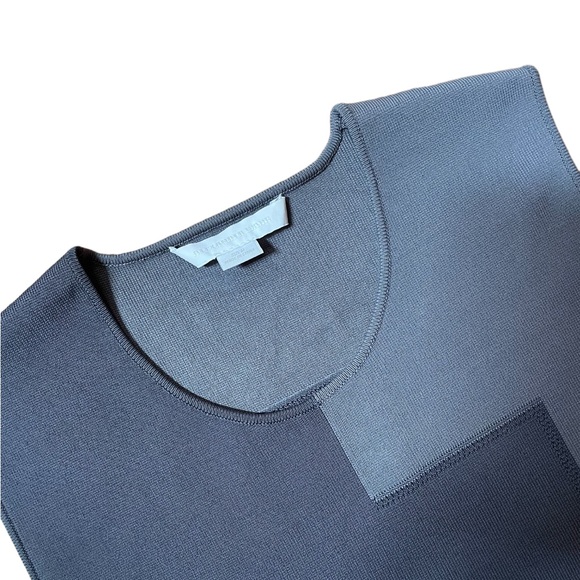 Alexander Wang Grey Geometric Knit Peplum Top - Picture 2 of 7